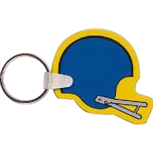Full Color On White Item - 1.625" X 2" - Full Color Football Helmet Shaped Key Tag