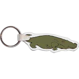 Full Color On White Item - Full Color Alligator Shaped Key Tag, 2.89" W X 1.12" H