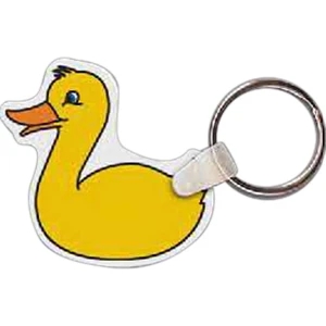 Full Color On White Item - 1.95" X 1.90" - Full Color Duck Shaped Key Tag