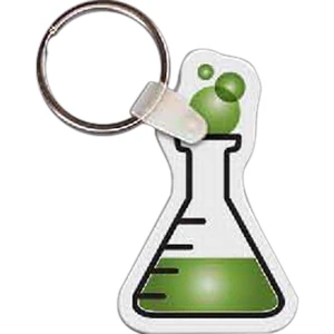 Full Color On White Item - Full Color Flask Shaped Key Tag, 1.42" W X 2.25" H