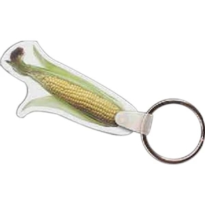 Full Color On White Item - 2.24" X 1.53" - Full Color Ear Of Corn Shaped Key Tag