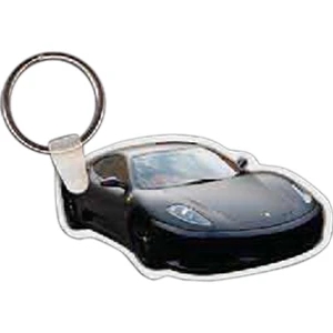 Full Color On White Item - 2.88" X 1.51" - Full Color Car Shaped Key Tag
