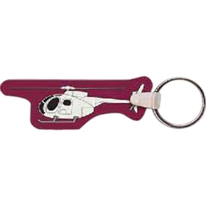 Full Color On White Item - 3" X 1.1" - Full Color Helicopter Shaped Key Tag