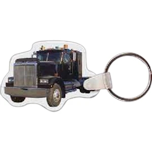 Full Color On White Item - 2.15" X 1.5" - Full Color Truck Shaped Key Tag