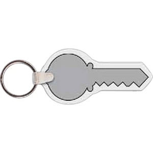 Full Color On White Item - 3.19" X 1.55" - Full Color Key Shaped Key Tag