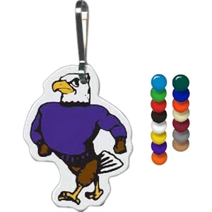 Full Color On Color Item - Full Color Eagle Shape Zippy Clip, 1.23" X 1.63"