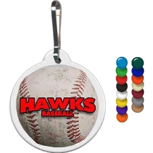 Full Color On Color Item - Full Color Circle Shape Zippy Clip, 1.56" X 1.69"