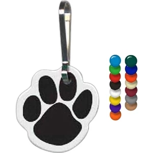 Full Color On Color Item - Full Color Paw Shape Zippy Clip, 0.95" X 0.99"