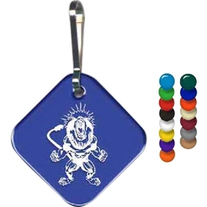 Full Color On Color Item - Full Color Diamond Shape Zippy Clip, 1.36" X 1.36"
