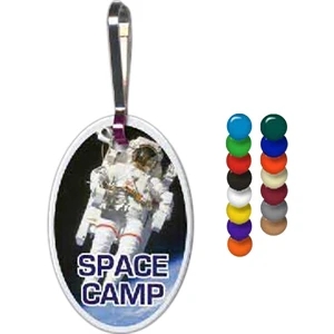 Full Color On Color Item - Full Color Oval Shape Zippy Clip, 0.93" X 1.43"