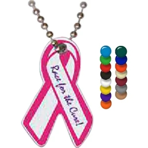 Full Color On White Item - Full Color Ribbon Shape Spirit Tag, 1.25" X 1.87"