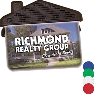 Full Color On White Item - Full Color House Shaped Magnetic Clip, 2 7/8" X 2 3/4"