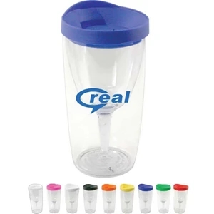 Miwok - Standard - Double Wall Insulated 10 Ounce Wine Glass Tumbler With Lid