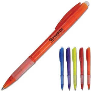 Payton - Translucent Click Pen With White Translucent Accents And Translucent White Grip