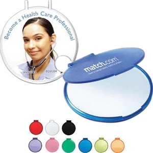 Reflection - Standard - Slim Cover Pocket Mirror, When Folded Back, Doubles As An Easel-stand