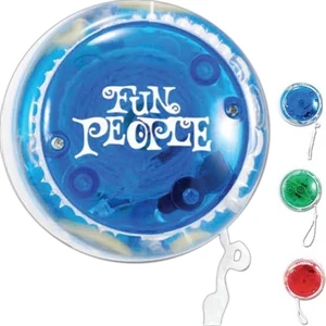 Cosmic - 5-15 Working Days; Standard - Colored Translucent Yo Yo With Clear Rims And Motion Activated Lights