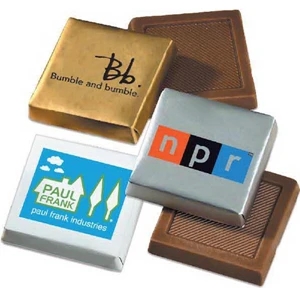 Rockwell - 3 Day Rush Service - Foil Wrapped Custom Milk Chocolate Squares. Kosher Product