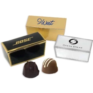Viola - 3 Day Rush Service - Gift Quality Ballotin Box With 2 Delicious Chocolate Truffles. Kosher Product