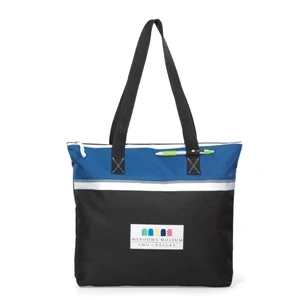 Muse - Royal Blue - Convention Tote Bag With Large Capacity Compartment And Zippered Closure