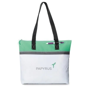 Marina - Mint Green - Convention Tote Bag With Zippered Closure And 26" Shoulder Straps