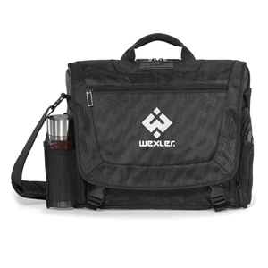 Zebra - Black - Computer Messenger Bag With Zippered 10" Tablet Pocket. Phthalate Free