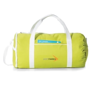 Varsity - Neon Limeade - Retro Styling Duffel Bag With Top Zippered Closure