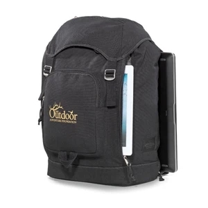 Heritage Supply (tm) Trek (tm) - Black - 12 Oz Cotton Computer Backpack With Expandable Side Pocket