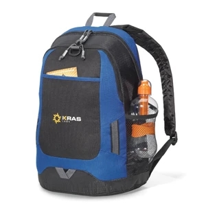 Maverick - Royal Blue - Computer Backpack With Diamond Weave Accents And Padded Laptop Pocket