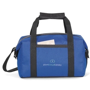 Pacific - Royal Blue - Polyester Lunch Cooler With Zippered Closure To Expandable Main Compartment