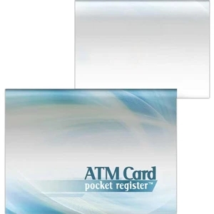 Atm Pocket Registers (tm) - Blue Frost Design - Atm Card Pocket Register