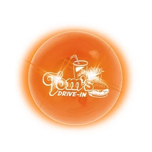 Buzball (tm) - Orange/orange Led - Original Bouncing Ball With Bright Led And Outside Imprint