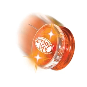 Twirlglo Yo-yoz (tm) - Orange/orange Leds - Light Up Yo-yo With One Colored Side And One Clear Side