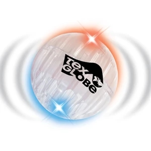 Buzball (tm) - With Sound - Clear - Air Glow Ball With Ultra Bright Red And Blue Led's