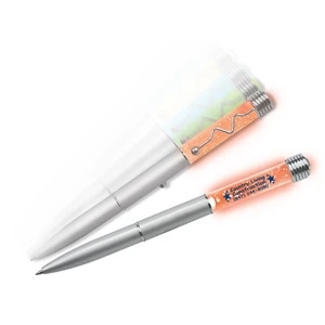 Buzpen (tm) - Color Changing Bubble - Spring Clip Pen With Tiny Bubbles Embedded In The Barrel