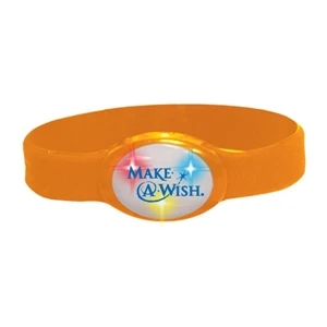 Buzbracelet (tm) - Orange - Flashing Bracelet With Durable Silicone Band