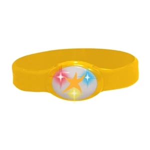 Buzbracelet (tm) - Yellow - Flashing Bracelet With Durable Silicone Band