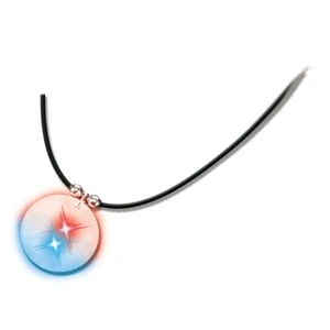Clingonz (tm) - Frosted Pendant Necklace With Flashing Led's Features A Black Cord