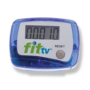 Blue - Digital Read Display Pedometer With Step Count Up To 99,999 - Push Button Reset