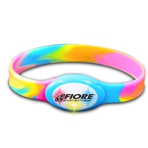 Buzbracelet (tm) - Tie Dye - Flashing Bracelet With Durable Silicone Band
