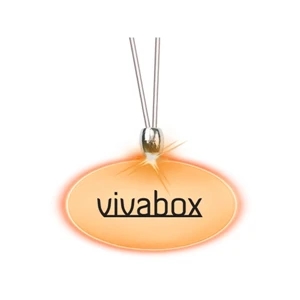 Oval/orange Led - Frosted Glow Pendant. Constant Glow. Magnetic Safety Clasp