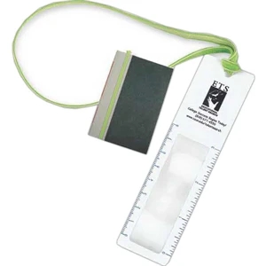 Bookmark With Book Band, 3x Magnifier Fresnel Lens, And English/metric Scales