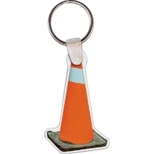 Construction Cone Key Tag