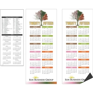 Economy Collection Four Seasons - Vertical Calendar With 2015 Full 12 Month Calendar View And Magnetic Backing