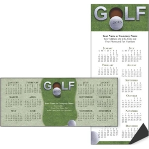 Economy Collection Golf - Horizontal Calendar With Full 12 Month Calendar View And Magnetic Backing