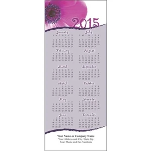 Economy Collection Floral - Magnetic Calendar With Full 12 Month Calendar View