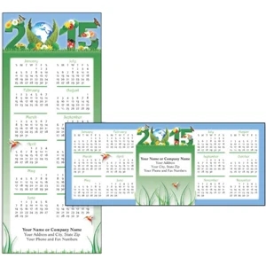 Economy Collection Living Green - Vertical Magnetic Calendar With Full 12 Month Calendar View