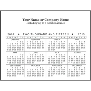 Economy Collection - Horizontal Magnetic Calendar With Full Magnetic Backing