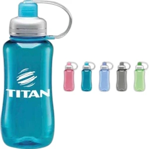 Transparent Light Blue - Bpa Free Transparent 28 Oz Bottle With Matte Silver Finish Lid