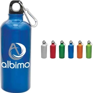 Green - 2 Day Fast Glass - Aluminum Water Bottle, 20 Oz. With Carabiner
