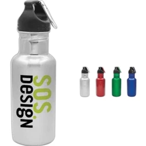 Blue - Standard Service - Single Wall Stainless Steel Sports Bottle, 20 Oz